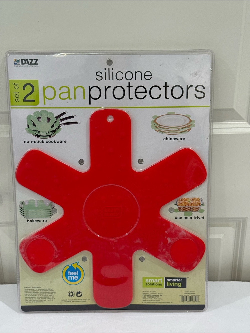 NEW DAZZ Red Silicone Pan Protectors - ( Set of 2)